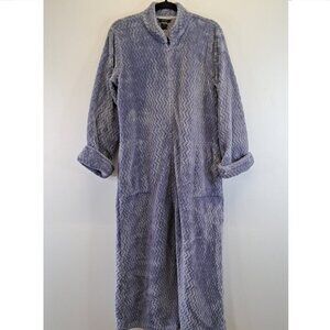 Natori  Faux Fur Lavender  Zip-Front Caftan Robe Size M